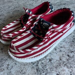 Hey Dude Kids' Stars and Stripes Moccasins